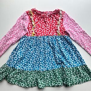Mini boden cheetah print dress 2-3Y